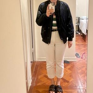 ASOS oversized navy bomber jacket